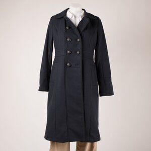 Banana Republic Navy Italian Wool Double Breasted Coat 2